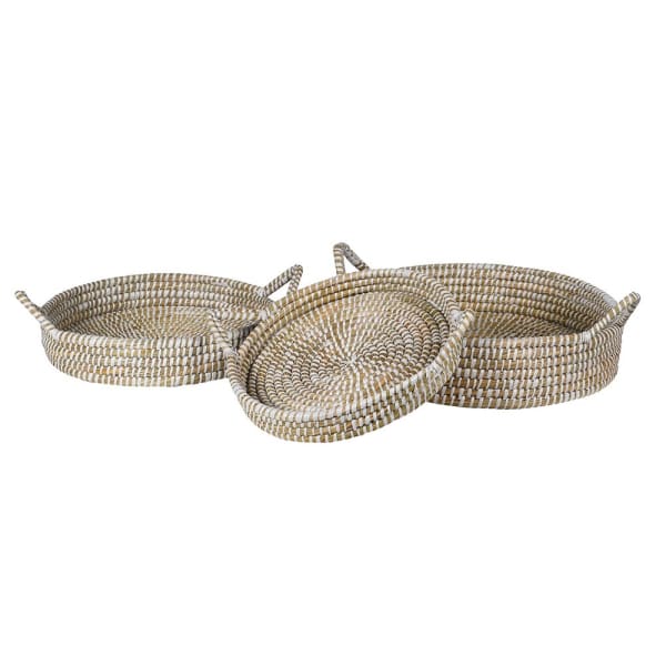 Three Nesting Seagrass Trays
